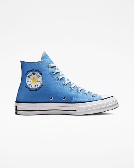 Zapatillas Altas Converse x Sky High Farm Workwear Chuck 70 Hombre Azules Multicolor Blancas | PE 5P872E